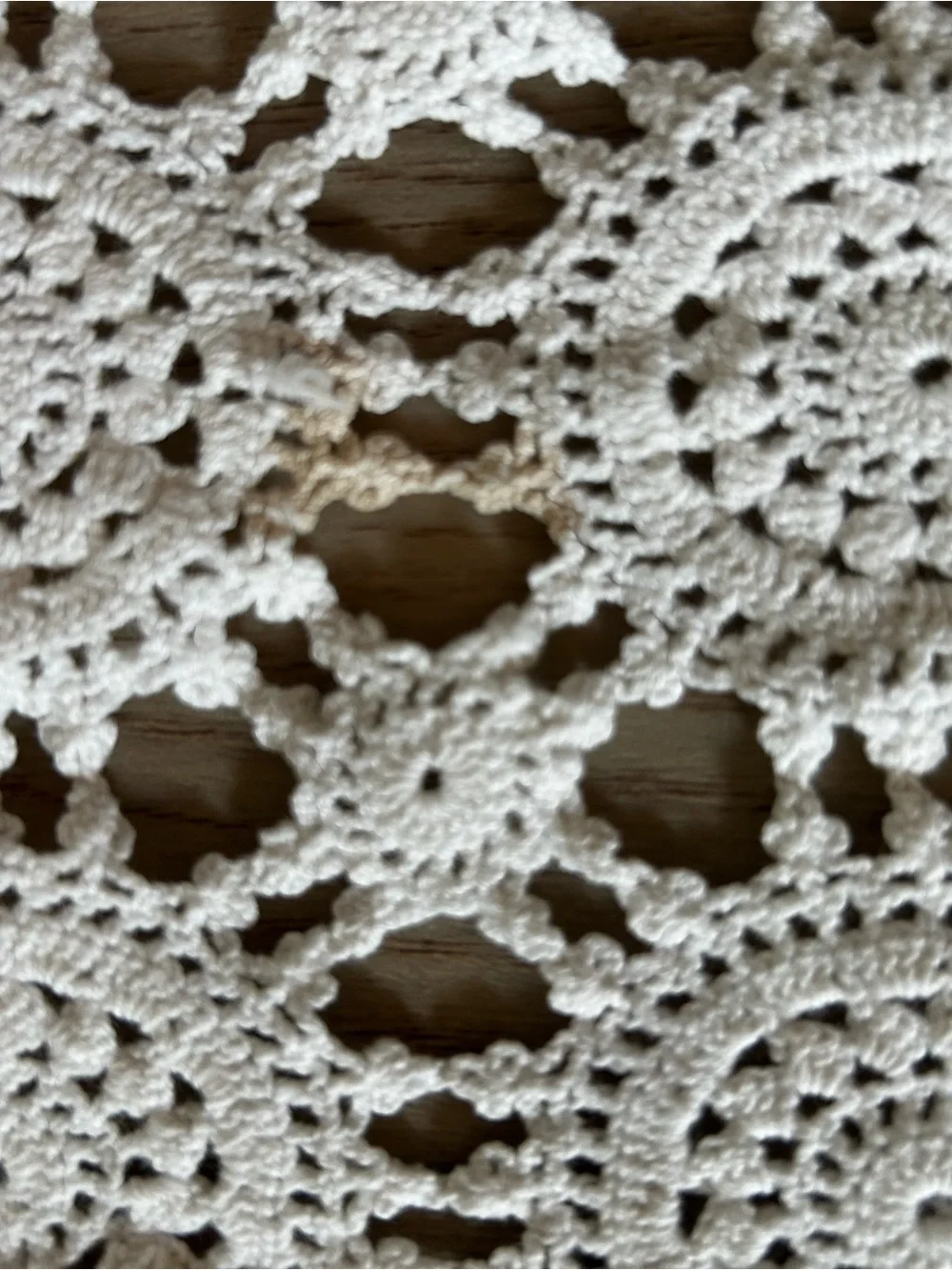 White Crochet Lace Table Runner